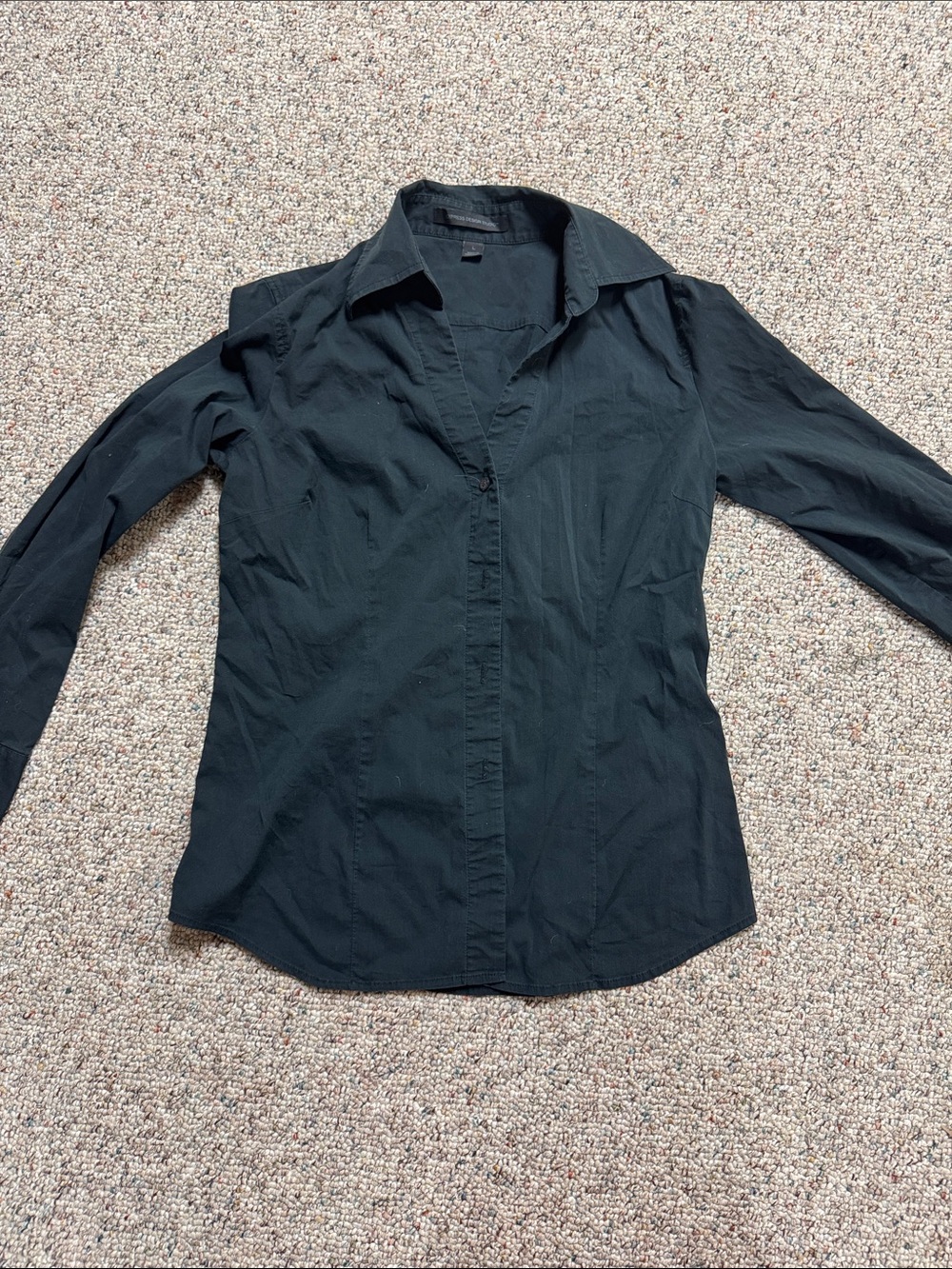 Express Design Studio Black Button-Up Shirt